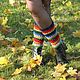Multi-colored Leggings (blue, red, green, yellow, orange). Leg warmers. Initasworks (Inita). Online shopping on My Livemaster.  Фото №2
