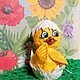Ёлочная ватная игрушка Цыплёнок в скорлупке. Елочные игрушки. Домовой Уют. Ярмарка Мастеров.  Фото №4
