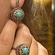 Винтаж: Комплект: серьги и кольцо, серебро, натуральная голубая бирюза, винтаж. Комплекты украшений винтажные. Украшения для королевы!!!!!
Винтажные штучки!!!. Ярмарка Мастеров.  Фото №4