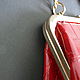 Order Bag with clasp: Red leather crocodile bag. Inessa Tche. Livemaster. . Clasp Bag Фото №3