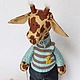 Giraffe - soft toy Tilda, Stuffed Toys, Moscow,  Фото №1