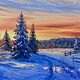 Зимний вечер. Живопись маслом, Картины, Барнаул,  Фото №1