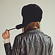 Beaver fur hat in black. Hat with ear flaps. Forestfox. Family Fur Atelier. Online shopping on My Livemaster.  Фото №2