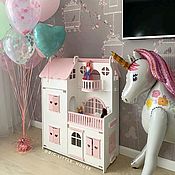 Куклы и игрушки handmade. Livemaster - original item Large Dollhouse 105 cm with light wooden for Barbie. Handmade.