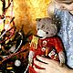 Christmas Teddy bear with Nutcracker. Collectible Teddy bear new year, Teddy Bears, Kurgan,  Фото №1