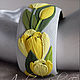 Order Floral bracelet 'Yellow tulips' from polymer clay. AleksPolymer. Livemaster. . Bead bracelet Фото №3