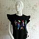 T-shirt with embroidery 'Fashionistas'. T-shirts. hrom2483. My Livemaster. Фото №5