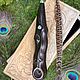 Трубка для воскуривания: Лик. Серебро, топаз, эбеновое дерево. Трубки. Shamanic-staff. Интернет-магазин Ярмарка Мастеров.  Фото №2