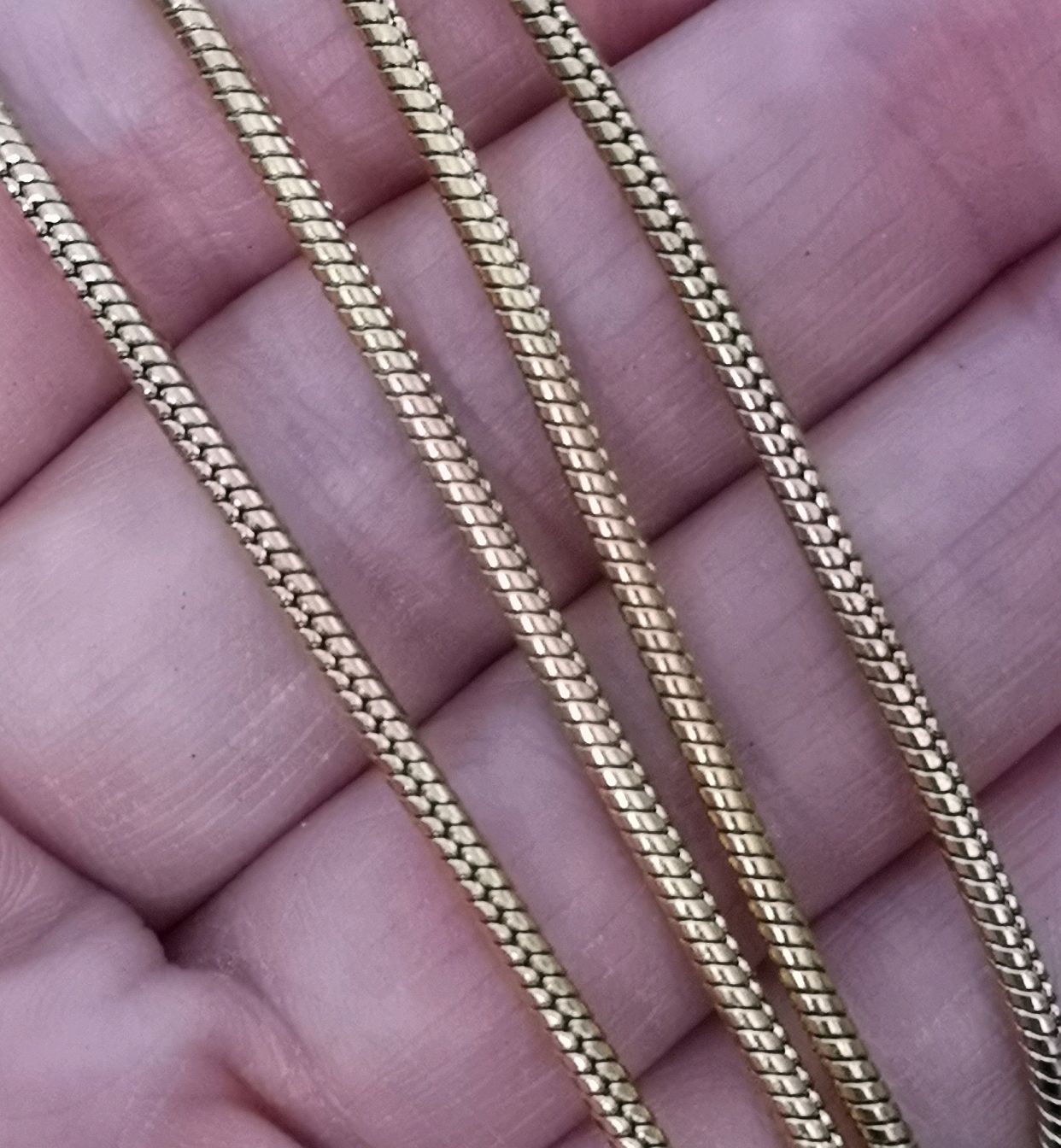 Плетение цепочки змейка золото