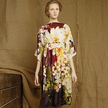 Платье трапеция с рукавом 3/4 LUSIO купить в интернет-магазине Wildberries