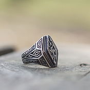 Тройное кольцо Текстура. Серебро