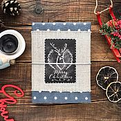 Канцелярские товары handmade. Livemaster - original item Notebook Christmas deer (A6 format, craft sheets). Handmade.