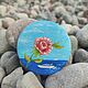 Flower Brooches by the Sea. Miniature painting on canvas. Seascape. Brooches. giftsalad. Online shopping on My Livemaster.  Фото №2