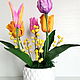 Tulips and Mimosa from polymer clay. Interior arrangement. Interior elements. Olga-art-flower. Online shopping on My Livemaster.  Фото №2
