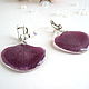 Order Earrings with Real Purple Orchid Petals Rhodium Butterfly. WonderLand. Livemaster. . Earrings Фото №3