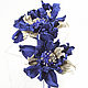 Заказать Ободок из замши и кожи "Royal blue". Мария Котова. Ярмарка Мастеров. . Ободки Фото №3