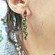'Snake earrings ' with chrome Diopside. Earrings. Creative jewelry. My Livemaster. Фото №5