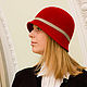 Шляпа клош бордо. Шляпы. EDIS | дизайнерские шляпы Наталии Эдис. Ярмарка Мастеров.  Фото №5