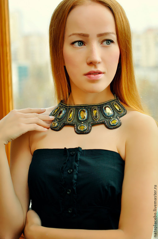 Beaded necklace with Swarovski 'Dream of Cleopatra', Necklace, St. Petersburg,  Фото №1