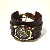 Leather ladies watch band