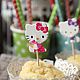 Топперы для капкейков "HELLO KITTY" 12 шт. Топперы. HANDYBONN. Интернет-магазин Ярмарка Мастеров.  Фото №2