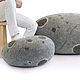 Заказать  Мягкие камни из шерсти. "Астро". KATSU Подушки и Пуфы-Камни. Ярмарка Мастеров. . Пуфы и пуфики Фото №3