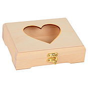 Свадебный салон handmade. Livemaster - original item 15124C ring box, blank for painting 15 12 4 heart. Handmade.