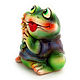 Order Ceramic figurine 'Frog with water lilies'. aboka. Livemaster. . Figurines Фото №3