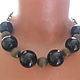 Necklace 'Black angel'' - large 24 mm black balls, Necklace, Moscow,  Фото №1