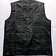 Order Leather men's vest made of sheepskin fur with a zipper. kupimeh. Livemaster. . Mens vests Фото №3