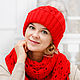 Winter knitted hat with pompom ' iris Gwenn'. Caps. marishino. Online shopping on My Livemaster.  Фото №2