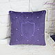 Cushion for rings 'Royal purple' with the frame in the initials. Pillows for rings. Kseniamart. Online shopping on My Livemaster.  Фото №2