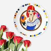 Сувениры и подарки handmade. Livemaster - original item Decorative plate on Helen`s wall as a gift on February 14th. Handmade.