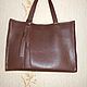 Leather bag pack brown, Classic Bag, Taganrog,  Фото №1