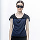  Lt_014tsin_chern Top with collar, color dark blue/black. Tops. The fashion house Julia Sindrevich. Online shopping on My Livemaster.  Фото №2