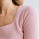 Jumper fitted Powder, jumper pink knitwear, cutout square. Jumpers. mozaika-rus. My Livemaster. Фото №5