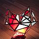 Order Stained glass lamp (sconce) ' Heart». tiffanarium (Tiffanarium). Livemaster. . Sconce Фото №3