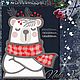 THE MAGIC OF WINTER - bear (applique). Design in machine embroidery, Embroidery tools, Solikamsk,  Фото №1