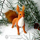 Order Red squirrel – toy interior / protein felted wool /felt. Woolen Zoo. Livemaster. . Felted Toy Фото №3
