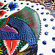 "Морская рыбка" в узбекском стиле - тарелка на стену. Тарелки декоративные. Декоративные тарелки Тани Шест. Ярмарка Мастеров.  Фото №5