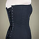 Корсет с кожей (стимпанк 1) в черном цвете. Корсеты. Shi Corset (Анна). Ярмарка Мастеров.  Фото №5