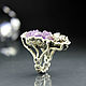 Order 925 Sterling Silver Ring with Untreated Amethyst IV0088. Sunny Silver. Livemaster. . Rings Фото №3