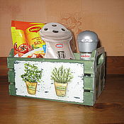 Короб-ящик  для специй, приправ "Травы"