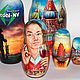 Portrait on a matryoshka, a gift to a foreigner, Dolls1, Moscow,  Фото №1