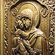 Carved icon of our lady of Vladimir, solid oak. Icons. SOFIWOOD. My Livemaster. Фото №4