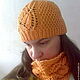 Hat and Snood 'Happy couple' handmade. Snudy1. hand knitting from Galina Akhmedova. My Livemaster. Фото №4