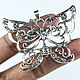 Pendant in the form of a huge butterfly made of SILVER 925 with elements of blackening
