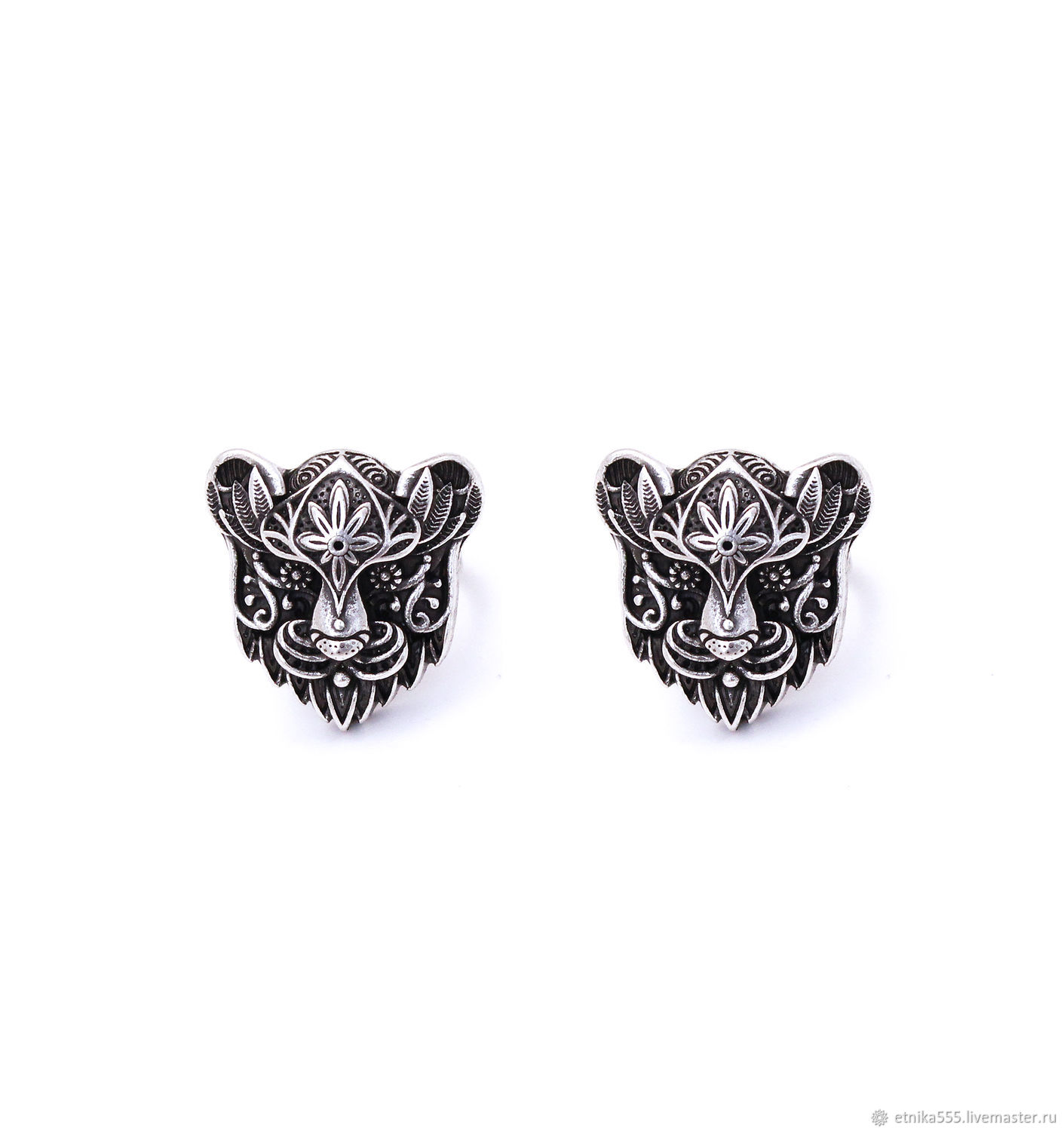 White Panther Earrings, Stud earrings, Belaya Cerkov,  Фото №1