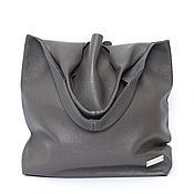Сумки и аксессуары handmade. Livemaster - original item String bag made of leather - bag bag package leather gray. Handmade.