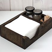 Для дома и интерьера handmade. Livemaster - original item Wooden napkin holder for restaurants and kitchen. black. Handmade.
